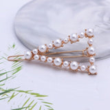 1Pc Fashion Crystal Rhinestones Hairpin Star Triangle Round Shape Women Hair Clips Pearl Barrettes Hair Styling Accessories daiiibabyyy