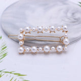 1Pc Fashion Crystal Rhinestones Hairpin Star Triangle Round Shape Women Hair Clips Pearl Barrettes Hair Styling Accessories daiiibabyyy