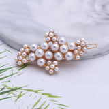 1Pc Fashion Crystal Rhinestones Hairpin Star Triangle Round Shape Women Hair Clips Pearl Barrettes Hair Styling Accessories daiiibabyyy