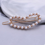 1Pc Fashion Crystal Rhinestones Hairpin Star Triangle Round Shape Women Hair Clips Pearl Barrettes Hair Styling Accessories daiiibabyyy