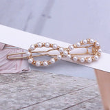 1Pc Fashion Crystal Rhinestones Hairpin Star Triangle Round Shape Women Hair Clips Pearl Barrettes Hair Styling Accessories daiiibabyyy