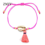 ZMZY New Tassel Shell Bracelets For Women Boho Beach Beads Bracelet Anklet Handmade Adjustable Bohemian Jewelry Gift Love Gift daiiibabyyy