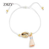 ZMZY New Tassel Shell Bracelets For Women Boho Beach Beads Bracelet Anklet Handmade Adjustable Bohemian Jewelry Gift Love Gift daiiibabyyy