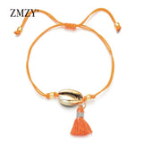 ZMZY New Tassel Shell Bracelets For Women Boho Beach Beads Bracelet Anklet Handmade Adjustable Bohemian Jewelry Gift Love Gift daiiibabyyy