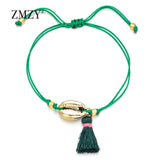 ZMZY New Tassel Shell Bracelets For Women Boho Beach Beads Bracelet Anklet Handmade Adjustable Bohemian Jewelry Gift Love Gift daiiibabyyy