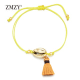 ZMZY New Tassel Shell Bracelets For Women Boho Beach Beads Bracelet Anklet Handmade Adjustable Bohemian Jewelry Gift Love Gift daiiibabyyy