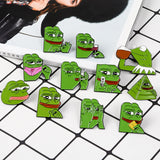 Cartoon Pepe the Frog Meme Enamel Pins Shooting Pyramid Thinking Drinking 11 Styles Animal Brooch Badge Jewelry Gift for Friends daiiibabyyy