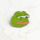 Cartoon Pepe the Frog Meme Enamel Pins Shooting Pyramid Thinking Drinking 11 Styles Animal Brooch Badge Jewelry Gift for Friends daiiibabyyy