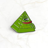 Cartoon Pepe the Frog Meme Enamel Pins Shooting Pyramid Thinking Drinking 11 Styles Animal Brooch Badge Jewelry Gift for Friends daiiibabyyy