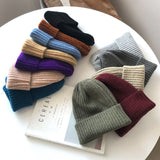 New Candy Colors Winter Hat Women Knitted Hat Warm Soft Trendy Hat Kpop Style Wool Beanie Elegant All-match Hat daiiibabyyy