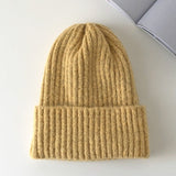 New Candy Colors Winter Hat Women Knitted Hat Warm Soft Trendy Hat Kpop Style Wool Beanie Elegant All-match Hat daiiibabyyy