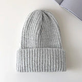 New Candy Colors Winter Hat Women Knitted Hat Warm Soft Trendy Hat Kpop Style Wool Beanie Elegant All-match Hat daiiibabyyy