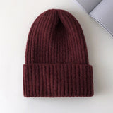 New Candy Colors Winter Hat Women Knitted Hat Warm Soft Trendy Hat Kpop Style Wool Beanie Elegant All-match Hat daiiibabyyy