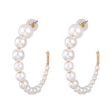 JUJIA za Pearl Earring For Women Gold Color Crystal Beaded Drop Earrings Trendy Jewelry Statement Earrings Brincos Gift daiiibabyyy