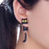 Vinyl Handmade Cartoon 3D Polymer Clay Animal Earrings Cute Cat Stud Earring Ear Stud For Women Jewelry