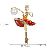 RINHOO Gymnastics Girl Flower Dancer Crystal Brooches for Women Cute Pin Bijouterie High Quality Corsage Fashion Wedding Jewelry daiiibabyyy