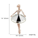 RINHOO Gymnastics Girl Flower Dancer Crystal Brooches for Women Cute Pin Bijouterie High Quality Corsage Fashion Wedding Jewelry daiiibabyyy