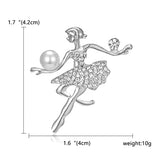 RINHOO Gymnastics Girl Flower Dancer Crystal Brooches for Women Cute Pin Bijouterie High Quality Corsage Fashion Wedding Jewelry daiiibabyyy