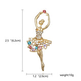 RINHOO Gymnastics Girl Flower Dancer Crystal Brooches for Women Cute Pin Bijouterie High Quality Corsage Fashion Wedding Jewelry daiiibabyyy