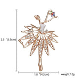 RINHOO Gymnastics Girl Flower Dancer Crystal Brooches for Women Cute Pin Bijouterie High Quality Corsage Fashion Wedding Jewelry daiiibabyyy