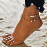 2pcs/set Anklets for Women Foot Accessories Summer Beach Barefoot Sandals Bracelet ankle on the leg Female Ankle daiiibabyyy