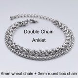 Stainless Steel Anklets For Women Beach Foot Jewelry Leg Chain Ankle Bracelets Men or Women Holiday Accessories 2019 New daiiibabyyy