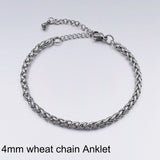 Stainless Steel Anklets For Women Beach Foot Jewelry Leg Chain Ankle Bracelets Men or Women Holiday Accessories 2019 New daiiibabyyy