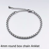 Stainless Steel Anklets For Women Beach Foot Jewelry Leg Chain Ankle Bracelets Men or Women Holiday Accessories 2019 New daiiibabyyy