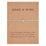 Make a Wish Crown Five-stars Cross Heart Woven Paper Card Bracelet Adjustable Lucky Red String Bracelets Femme Jewelry daiiibabyyy