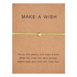 Make a Wish Crown Five-stars Cross Heart Woven Paper Card Bracelet Adjustable Lucky Red String Bracelets Femme Jewelry daiiibabyyy