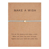 Make a Wish Crown Five-stars Cross Heart Woven Paper Card Bracelet Adjustable Lucky Red String Bracelets Femme Jewelry daiiibabyyy