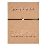 Make a Wish Crown Five-stars Cross Heart Woven Paper Card Bracelet Adjustable Lucky Red String Bracelets Femme Jewelry daiiibabyyy