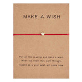 Make a Wish Crown Five-stars Cross Heart Woven Paper Card Bracelet Adjustable Lucky Red String Bracelets Femme Jewelry daiiibabyyy