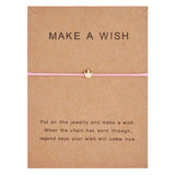 Make a Wish Crown Five-stars Cross Heart Woven Paper Card Bracelet Adjustable Lucky Red String Bracelets Femme Jewelry daiiibabyyy