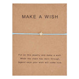 Make a Wish Crown Five-stars Cross Heart Woven Paper Card Bracelet Adjustable Lucky Red String Bracelets Femme Jewelry daiiibabyyy