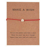 Make a Wish Crown Five-stars Cross Heart Woven Paper Card Bracelet Adjustable Lucky Red String Bracelets Femme Jewelry daiiibabyyy