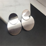 e912 Round Shaped Golden Earrings Simple Metal Vintage Earrings For Women Fashion Jewelry Girls Earring brincos daiiibabyyy