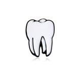 Hot Teeth Metal Enamel Brooch Cute Funny Cartoon Teeth Badge Pin Trendy Costume Backpack Jewelry Accessories for Kids Gifts daiiibabyyy