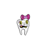 Hot Teeth Metal Enamel Brooch Cute Funny Cartoon Teeth Badge Pin Trendy Costume Backpack Jewelry Accessories for Kids Gifts daiiibabyyy