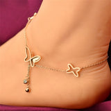 New Butterfly Pendant Anklets Foot Chain Summer Beach Leg Bracelet For Women Girl Charms Barefoot Sandals Jewelry daiiibabyyy