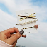 17KM 25 New Simulated-pearl Hair Clips 2019 For Women DIY Fashion Gold Shell Hairpins Set Female Hairwear Korea Jewelry Dropship daiiibabyyy