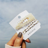 17KM 25 New Simulated-pearl Hair Clips 2019 For Women DIY Fashion Gold Shell Hairpins Set Female Hairwear Korea Jewelry Dropship daiiibabyyy