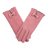 New Female Autumn Winter Non-Inverted Velvet Cashmere Full Finger Warm Lace Gloves Women Cotton Touch Screen Gloves G82 daiiibabyyy