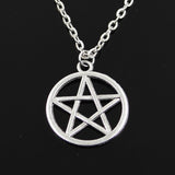 Simple Classic Fashion Star Pentagram Antique Silver Color Pendant Girl Short Long Chain Necklaces Jewelry For Women