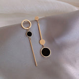 Asymmetric Korean Style Popular Design Long Earrings Hollow Circle Metal Ball boucles d'oreilles pendantes daiiibabyyy