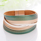 WYBU Multilayer Leather Bracelet For Women Magnet Clasp Charm Braided Wide Wrap Bracelets Bangles Female Bohemian Style Jewelry daiiibabyyy