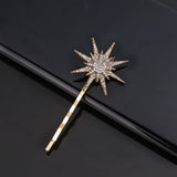 Classic Vintage Metal Geometric Rhinestone Hairpin Crystal Moon Sun Star Hair Clip Women Hair Pins Accessories Jewelry daiiibabyyy