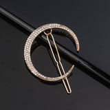 Classic Vintage Metal Geometric Rhinestone Hairpin Crystal Moon Sun Star Hair Clip Women Hair Pins Accessories Jewelry daiiibabyyy