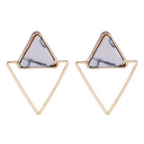 Korean Statement Black Acrylic Drop Earrings for Women  Fashion Jewelry Vintage Geometric Gold Asymmetric Earring daiiibabyyy