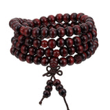 1Pcs 8mm Natural Sandalwood Buddhist Buddha Meditation Wood Prayer Bead Mala Bracelet Bangles Women Men Jewelry 108 Beads Bijoux daiiibabyyy